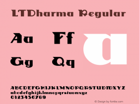 LTDharma Regular 24.08.1997 Font Sample