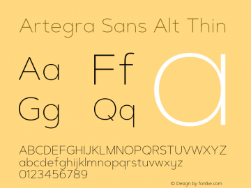 ArtegraSansAlt-Thin Version 1.00;com.myfonts.easy.artegra.artegra-sans.alt-thin.wfkit2.version.4KpX图片样张