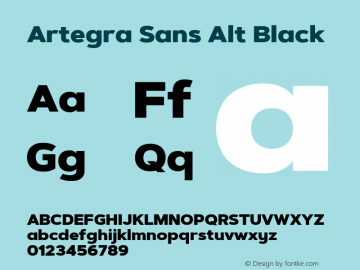 ArtegraSansAlt-Black Version 1.00;com.myfonts.easy.artegra.artegra-sans.alt-black.wfkit2.version.4KmG图片样张