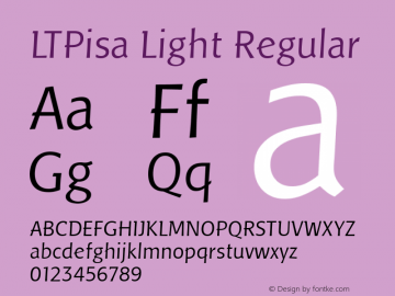 LTPisa Light Regular Version 2.0图片样张