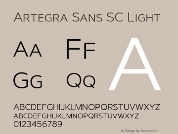 ArtegraSansSC-Light Version 1.00;com.myfonts.easy.artegra.artegra-sans.sc-light.wfkit2.version.4Kpd图片样张