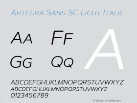 ArtegraSansSC-LightItalic Version 1.00;com.myfonts.easy.artegra.artegra-sans.sc-light-italic.wfkit2.version.4Kp3 Font Sample