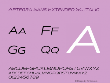 ArtegraSansExtendedSC-Italic Version 1.00;com.myfonts.easy.artegra.artegra-sans.sc-extend-regular-italic.wfkit2.version.4KrN图片样张