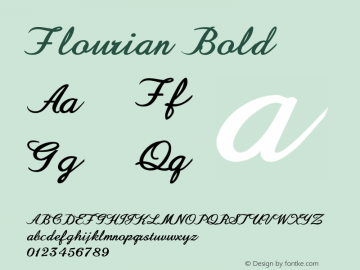 Flourian-Bold Version 1.000 Font Sample