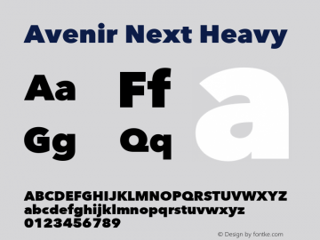 Avenir Next Heavy 8.0d5e5图片样张