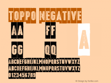 Toppo-Negative 1.000 Font Sample