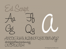 Ed Script Version 1.000;PS 001.001;hotconv 1.0.38 Font Sample