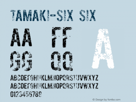 tamaki-six 1.000 Font Sample