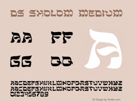 DS Sholom Medium Version 1.1; 1999 Font Sample