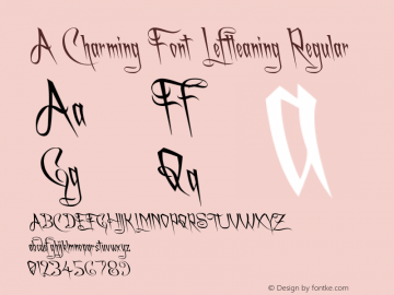 A Charming Font Leftleaning Regular 1.03图片样张