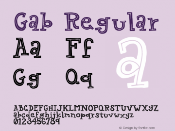 Gab 1.000 Font Sample