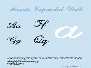 Monetto-ExpandedBold Version 1.000 Font Sample