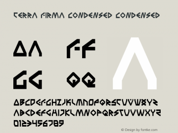 Terra Firma Condensed Version 3.0; 2016 Font Sample