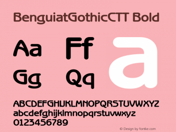 BenguiatGothicCTT Bold 1.100.000 Font Sample