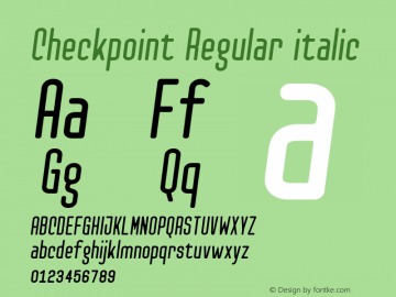 Checkpoint-Regularitalic Version 1.100图片样张