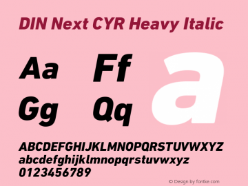 DINNextCYR-HeavyItalic Version 1.00;com.myfonts.linotype.din-next.std-cyrillic-heavy-italic.wfkit2.3Koh图片样张
