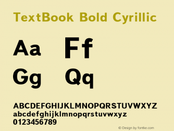 TextBook Bold Cyrillic 001.000图片样张