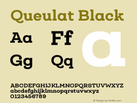 Queulat-Black Version 1.000;PS 001.000;hotconv 1.0.88;makeotf.lib2.5.64775图片样张