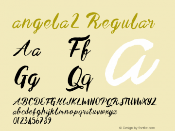 Angela2 Version 1.000;PS 001.000;hotconv 1.0.70;makeotf.lib2.5.58329 DEVELOPMENT Font Sample