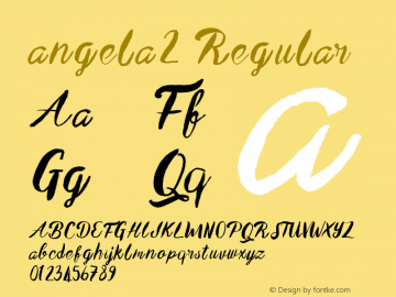 Angela2 Version 1.000;PS 001.000;hotconv 1.0.70;makeotf.lib2.5.58329 DEVELOPMENT Font Sample