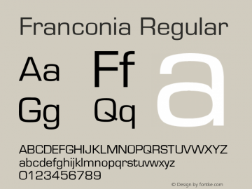 Franconia Regular Unknown图片样张