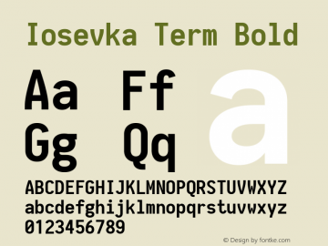 Iosevka Term Bold 1.12.4; ttfautohint (v1.6)图片样张