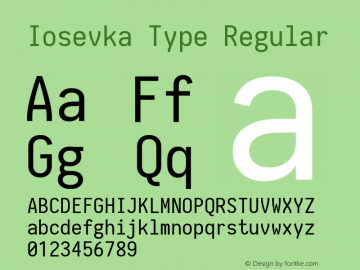 Iosevka Type 1.12.4; ttfautohint (v1.6)图片样张