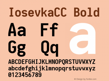 IosevkaCC Bold 1.12.4; ttfautohint (v1.6) Font Sample