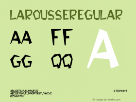 Larousse Regular Unknown Font Sample