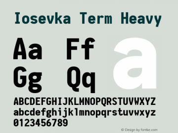 Iosevka Term Heavy 1.12.4; ttfautohint (v1.6)图片样张