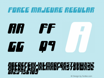 Force Majeure Regular 1 Font Sample