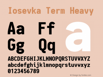 Iosevka Term Heavy 1.12.4; ttfautohint (v1.6)图片样张