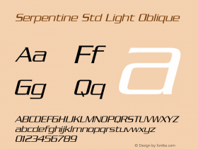 SerpentineStd-LightOblique Version 2.026;PS 002.000;hotconv 1.0.50;makeotf.lib2.0.16970图片样张