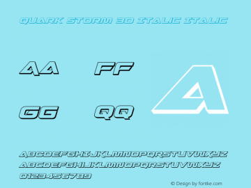 Quark Storm 3D Italic Version 1.0; 2013图片样张