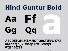 Hind Guntur Bold Version 1.000;PS 1.0;hotconv 1.0.86;makeotf.lib2.5.63406; ttfautohint (v1.5.33-1714) -l 8 -r 50 -G 200 -x 13 -D latn -f telu -w G -W -c -X 