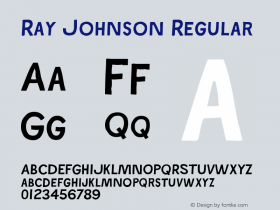 Ray Johnson Macromedia Fontographer 4.1.5 8/17/08 Font Sample