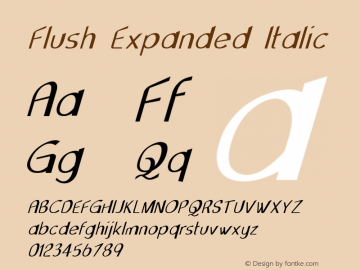 Flush-ExpandedItalic Version 1.000图片样张