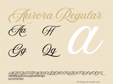 Aurora  Font Sample