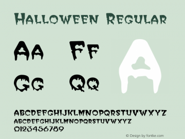 Halloween Regular Altsys Metamorphosis:12/19/95 Font Sample