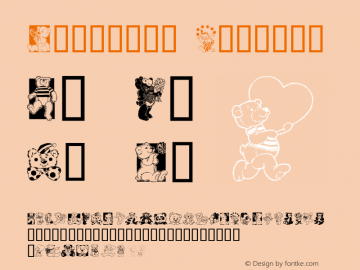 Teddyber Regular 1.0  25/08/1998 Font Sample