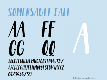 Somersault Tall 1.000 Font Sample