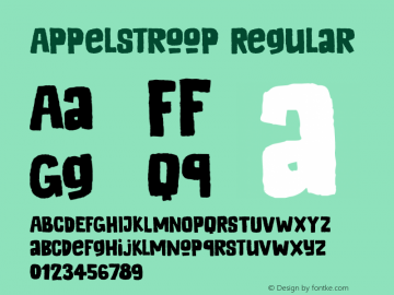 Appelstroop Regular Version 1.000 Font Sample