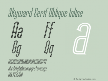 Skyward Serif Oblique Inline Version 1.000;PS 001.000;hotconv 1.0.70;makeotf.lib2.5.58329 Font Sample