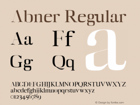 Abner Regular Version 1.0图片样张