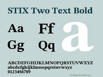 STIX Two Text Bold Version 2.00 b137图片样张