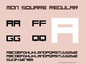 Mon Square Version 1.00 Font Sample