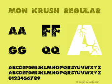 Mon Krush Version 1.00 Font Sample