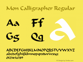 Mon Calligrapher Version 1.00图片样张