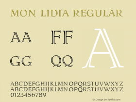 Mon Lidia Version 1.00 Font Sample