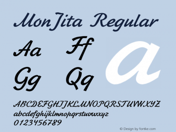 MonJita Version 1.0 Font Sample